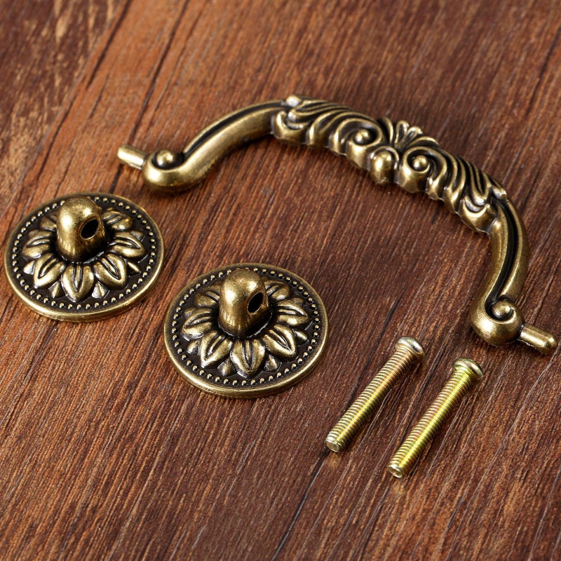Mgoodoo 5PCS 3.78" Hole Center Vintage Antique Bronze Door Handle Furniture Knobs Pull for Kitchen Cabinets Cupboard Closet - Image 5